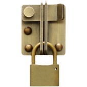 中式 移门卡R扣推拉门锁插销门 搭扣锁扣仿古纯铜90度直角门扣老式