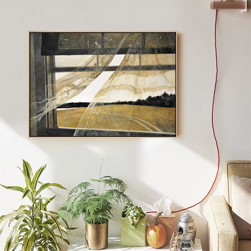 怀斯写实派名画海边的风抽象风景油画小J众艺术装饰画挂画壁画玄