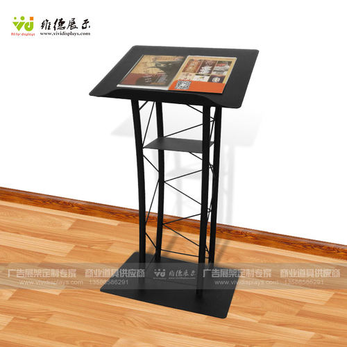 演讲资料菜单谱展示n铁艺制质发言咨询服务迎宾接待前样品展示台