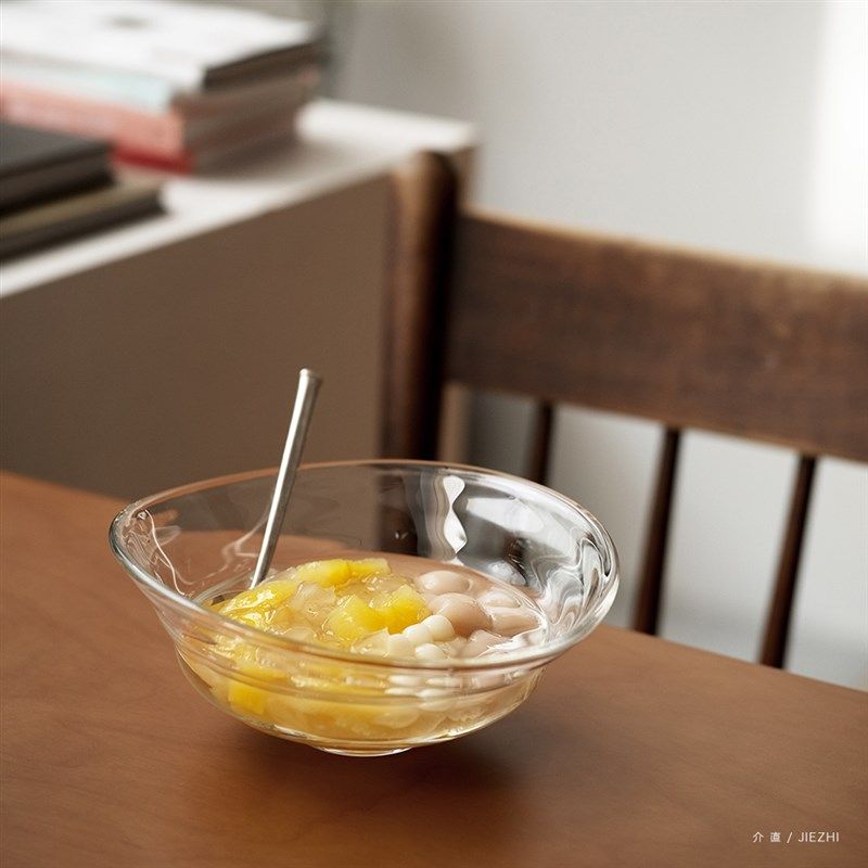 介直 掬月碗 h椭圆形水晶玻璃碗 水果糖水酸奶碗 手工透明玻璃器,餐饮具,碗,淘宝优惠券,粉丝福利购,淘宝优惠卷