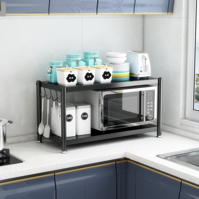 家用置物架落地式多层微波炉架烤箱B收纳层架子多功能锅架货架置