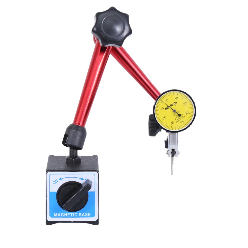 三丰杠杆百分表一套校表头0-10A高精度千分表0.002磁力表座测头