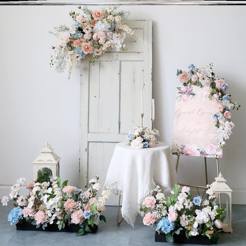 清新活动迎宾花艺婚庆会场道具假花拍照装饰花排水牌W壁挂花藤桌,家居饰品,餐桌花艺,淘宝优惠券,粉丝福利购,淘宝优惠卷