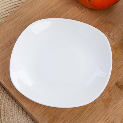 4只装骨瓷盘子唐山陶瓷餐具7/A8英寸家用饭盘汤盘平盘牛排盘碟套