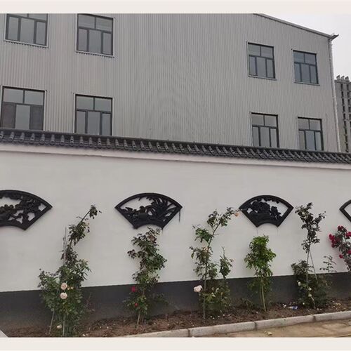 树脂扇形镂空梅兰竹菊浮雕塑料农村院子庭院O墙面中式复古装饰挂