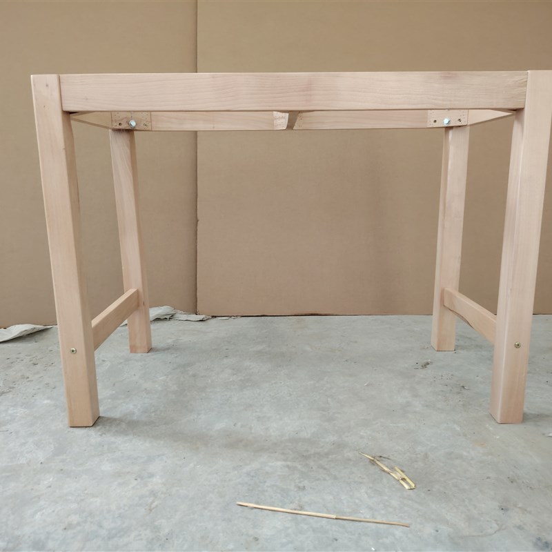 全实木加粗支架h餐桌桌腿长方形框架木桌脚桌子腿桌架学习桌架子