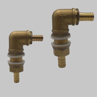 1寸铜水箱接头排水弯宝塔咀鱼缸穿板直通接插I软管32 1625放水配