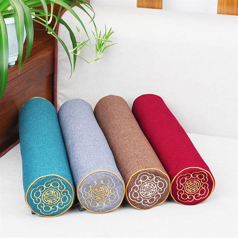 荞麦皮枕头h枕芯透气圆柱糖果枕单人睡觉枕