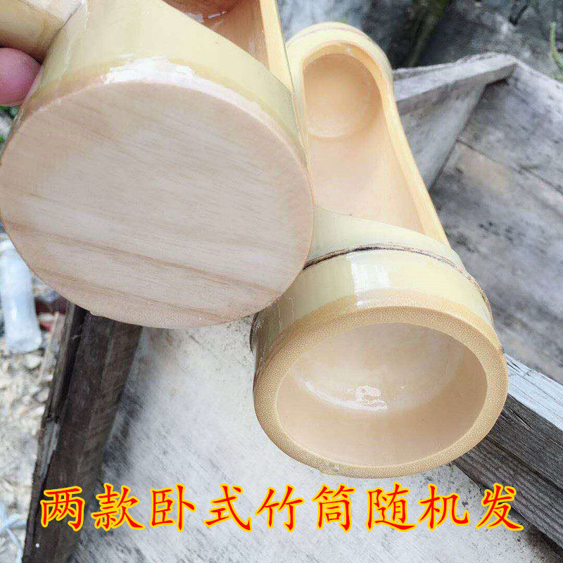 竹子流水卧式摆件  流q水风车居家摆件  鱼缸石槽过滤流水器包邮