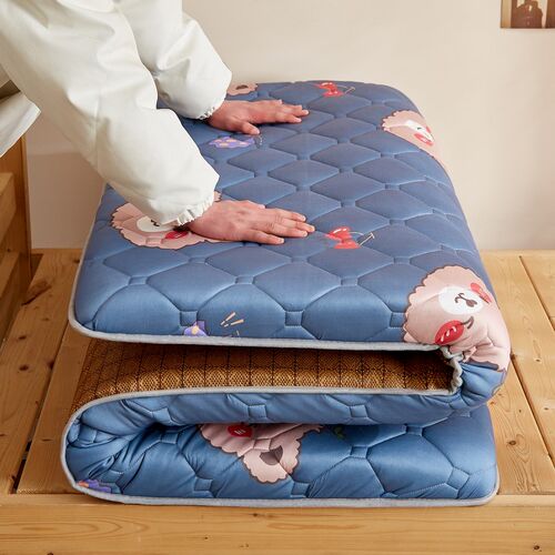 宿舍学生单人冰丝凉席双r面藤席榻榻米垫子海绵软床垫褥子铺垫折