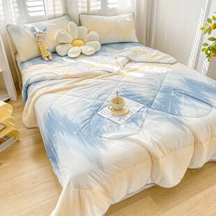 夏季冰丝乳c胶凉席三件套四件套折叠宿舍学生单人可水洗家用空调