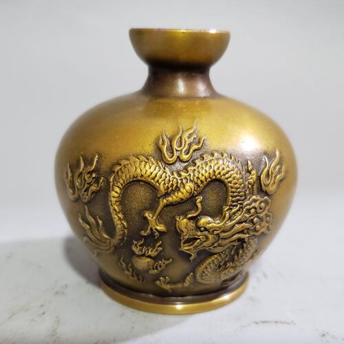 荣华富贵纯铜f避火龙瓶避火龙葫芦西北厨房复古怀旧火房装饰摆件