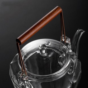 提梁烧水壶煮茶器Y电陶炉泡茶 耐高温玻璃煮茶壶泡茶家用茶具套装