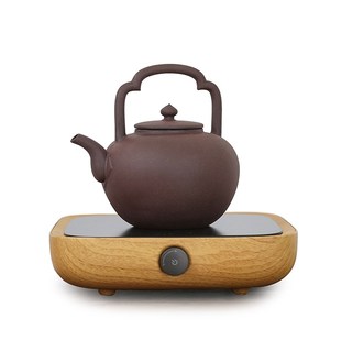 紫泥陶壶纯手工紫砂电陶炉烧水壶煮茶壶养生壶提梁吴经.炭炉耐高