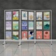 折叠网格展示架画展画室幼儿园作品展示架移动展览W架户外美术展