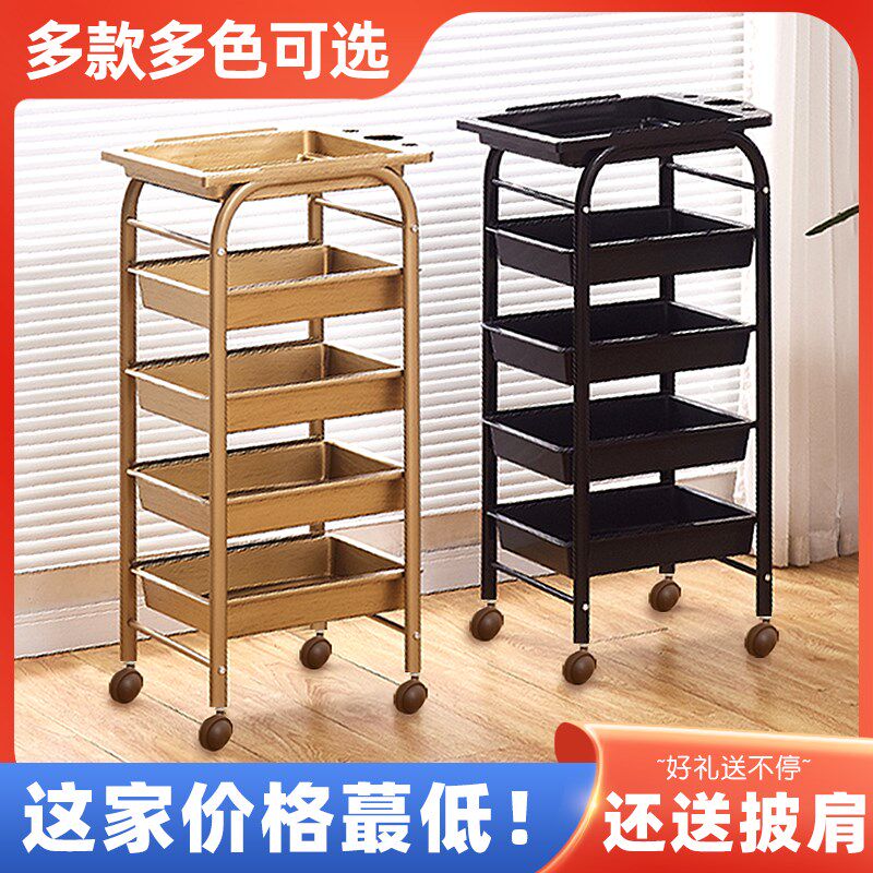 复古美发车发廊手推车r杠车美容小推车理发店烫染工具车特价包邮