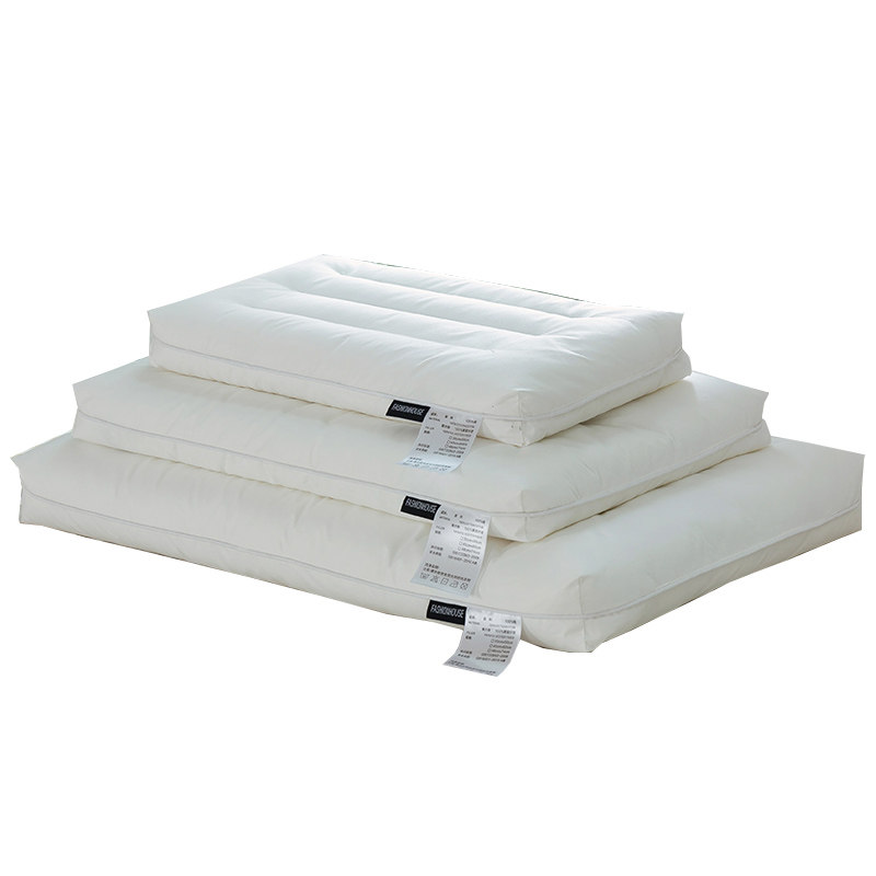 一只装全棉枕芯单人不变形护颈椎低枕软枕头夏季家用助睡眠高枕男