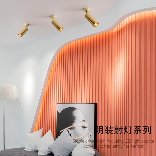 明装射灯可调角度led天花灯家用背景墙吸顶防眩光洗墙照画聚光灯