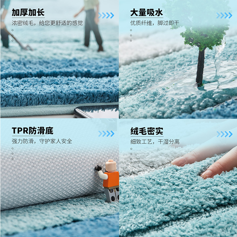 卫生间门口吸水地垫浴室防滑垫厕所垫子卧室门垫家用脚垫地毯定制,居家布艺,家用脚垫,淘宝优惠券,粉丝福利购,淘宝优惠卷