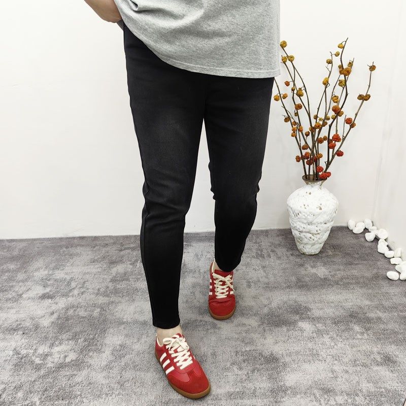 2025春季大码200斤胖mm显瘦好搭配修身弹力牛仔裤 小脚铅笔裤女裤,女装/女士精品,大码裤装,淘宝优惠券,粉丝福利购,淘宝优惠卷