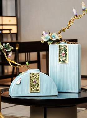 圣朗伦琼花玉枝摆件新中式客厅玄关家居饰品
