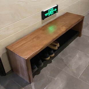 北欧实木换鞋凳家用进门双层长条凳简约可坐储物凳鞋柜入户穿鞋凳