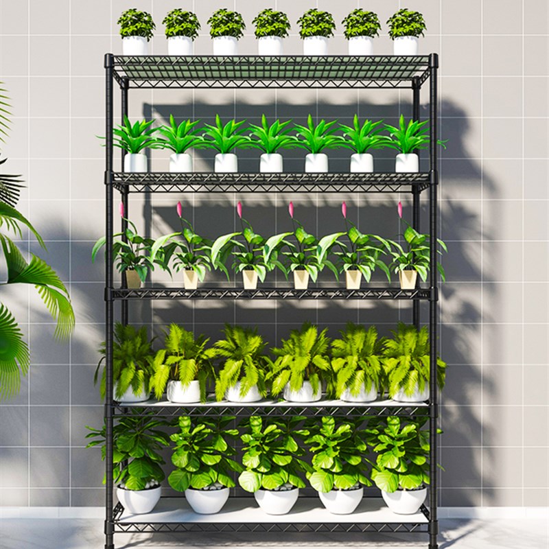 新款5层多肉花架阳台绿植盆栽置物架落地层架分层铁架子简约盆景