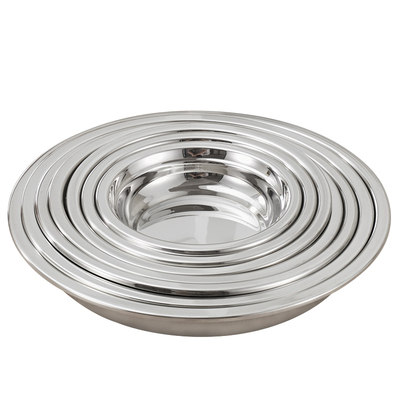 304不锈钢碟子盘子菜碟子圆盘平盘鱼盘酱油碟菜盘家用14至26cm