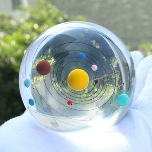 水晶球八大行星摆件3D水晶太阳系银河系创意礼品生日礼物家居装饰