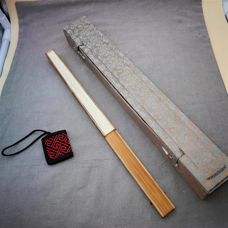 红湘妃竹折扇精工 古方头 扇子玉竹骨苏工文玩收藏礼品扇配苏州