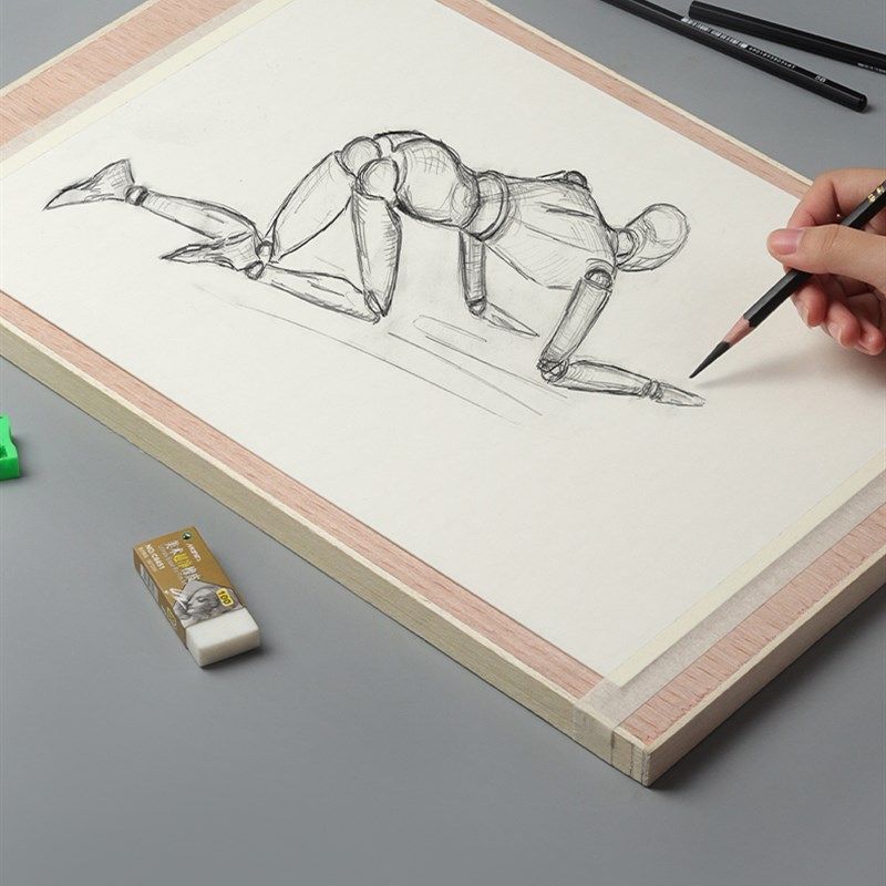 A2素描油画水粉卡纸绘画纹理基理布纹美术8K加厚模型硬纸板1000g