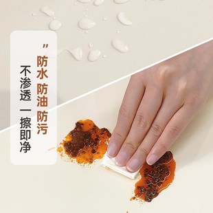 餐桌布防水防油防烫免洗纯色白色轻奢高级感长方形圆餐桌台布商用