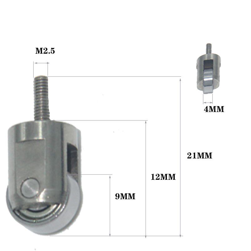 滚轮测头传感器测厚仪百分表滑轮滚轴探头轴承螺纹M2.5