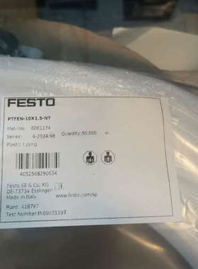 费斯托FESTO气管一批，PTFEN-10X1.5-NT，8议价