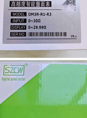 CW创鸿高精度智能盘面表DM3R-R1-R3数显仪表，0-3议价