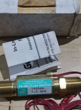 GEMS捷迈原装流量开关FS-380，型号192566，1.议价
