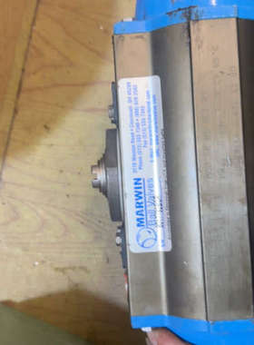 MARWIN马文气动执行器，型号SR-BS，蓝色外壳，成色如议价