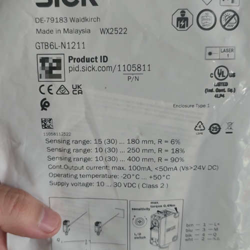 议价西克SICK激光光电传感器GTB6L-N1211，全新原装正