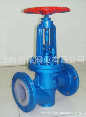 内衬四氟截止阀J41F46钢衬四氟截止阀手动衬氟截止阀