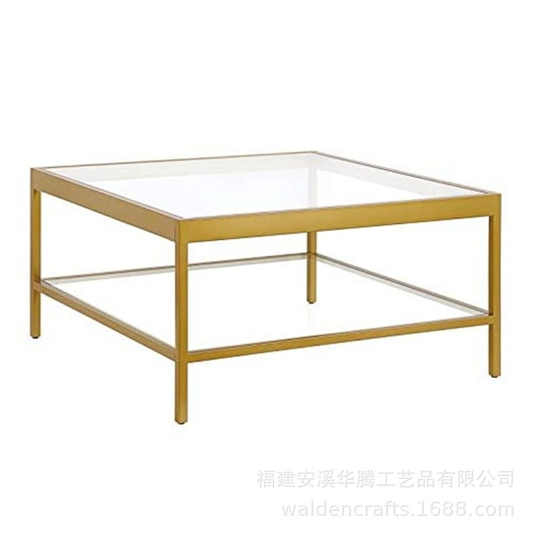 意式简约铁艺方形客厅茶几