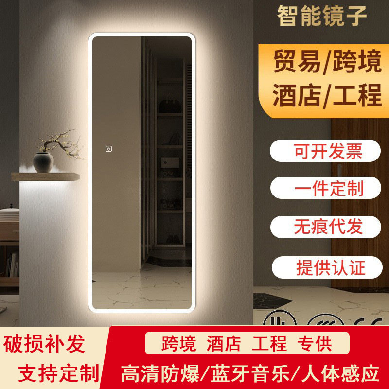 欧式智能除雾带灯感应全身镜子