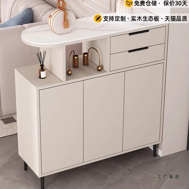 入户玄关正对门实木鞋柜隔断柜