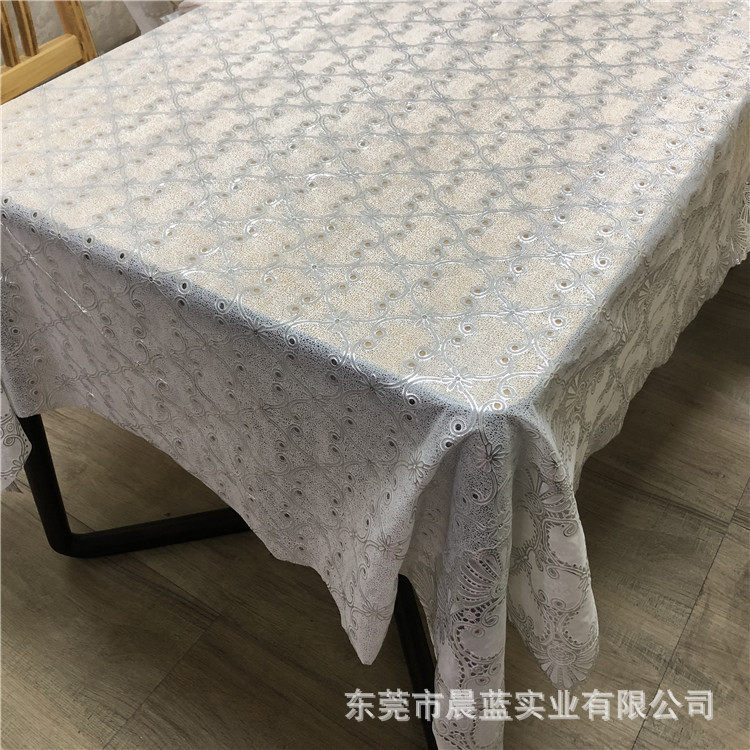 酒店家居欧式烫金台布防水放油防烫免洗餐桌垫茶几电视柜鞋柜垫