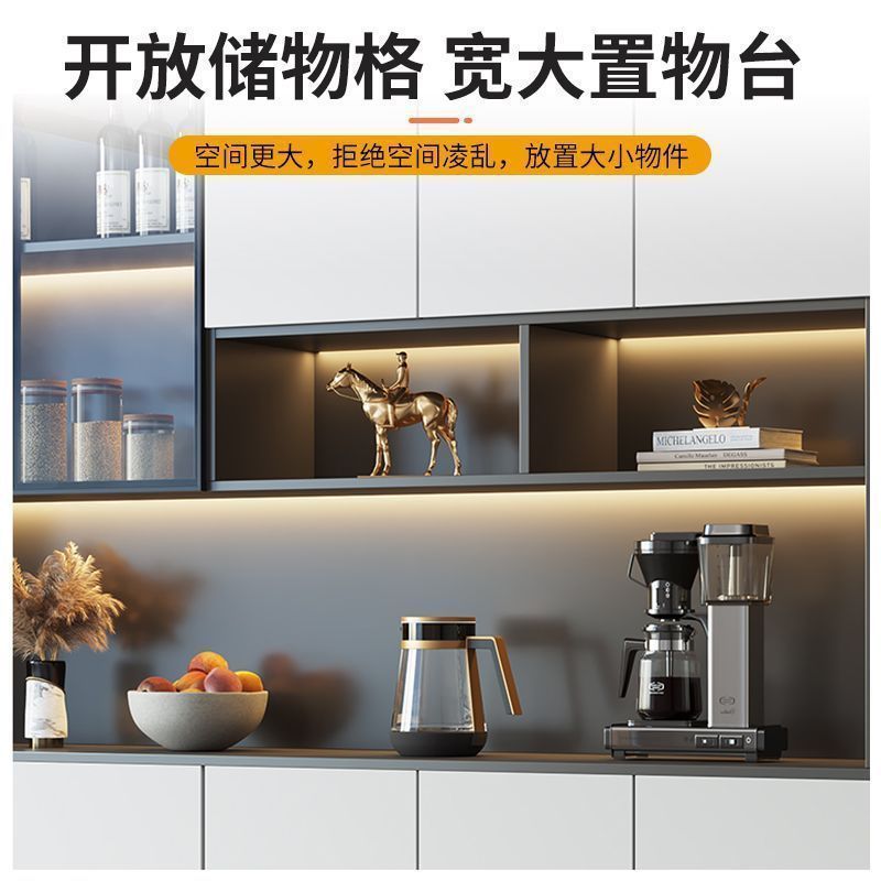 实木玻璃门餐边柜客厅餐厅酒柜