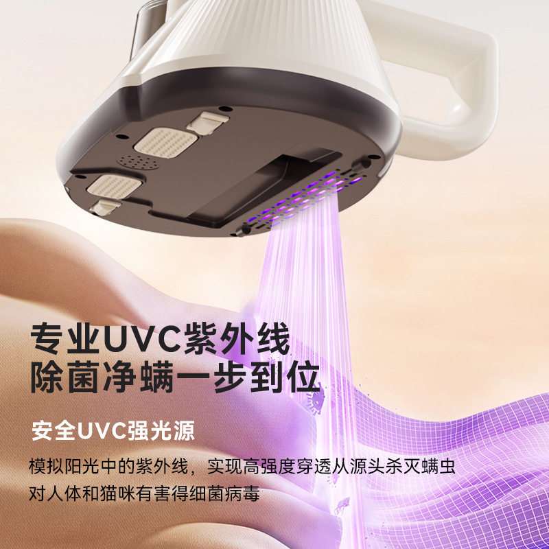 跨境除螨仪家用大吸力床上除螨虫紫外线机无线手持吸尘器