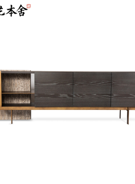 榫艺本舍/北欧高级轻奢风设计 Inca Sideboard 样板间客厅餐边柜
