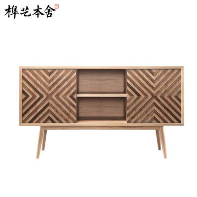 北欧艺术设计条纹餐边柜