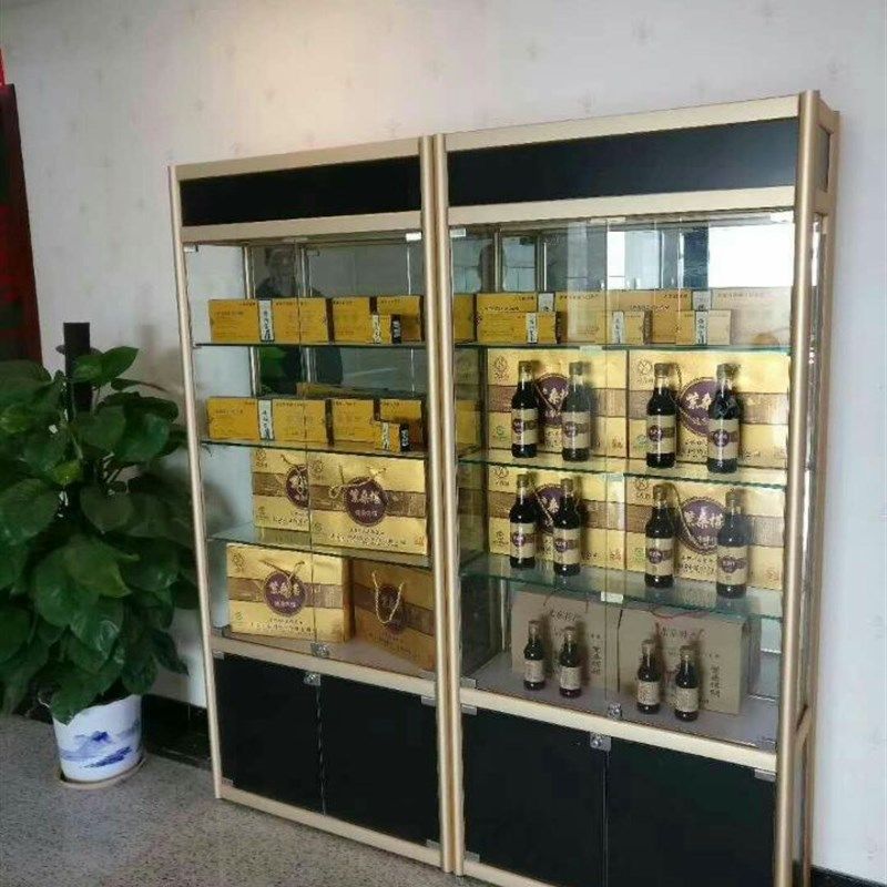 钛合金珠宝d展示柜学生奖杯玻璃模型展柜银行礼品陈列柜手办货架