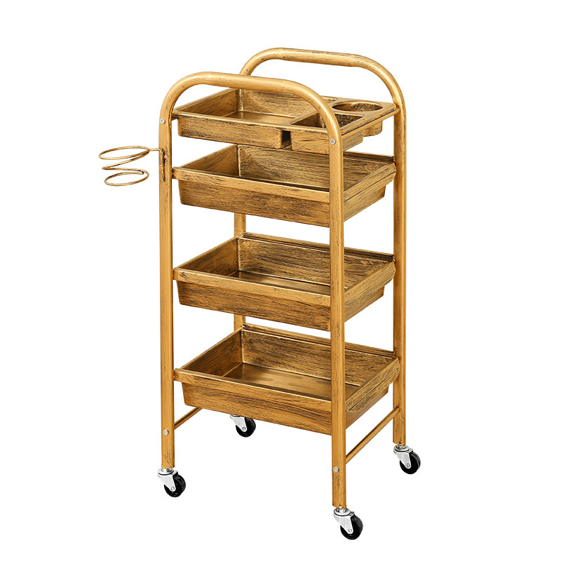 复古美发车发廊手推车杠车特价包邮美H容小推车理发店烫染工具车