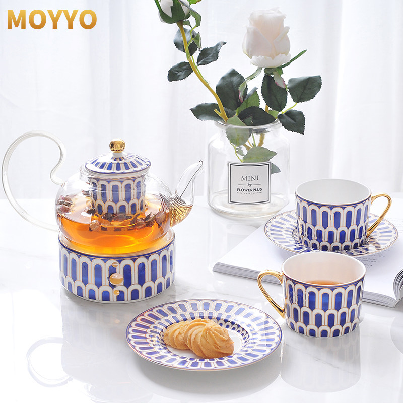 玻璃陶瓷花茶具套装耐热蜡烛x加热保温泡茶壶带过滤下午茶水果茶,餐饮具,花草茶具,淘宝优惠券,粉丝福利购,淘宝优惠卷